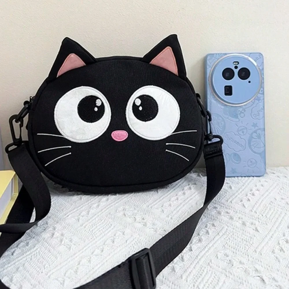 Cat Crossbody belt Bag black kitten purse mini phone teen’s girl’s kid’s school